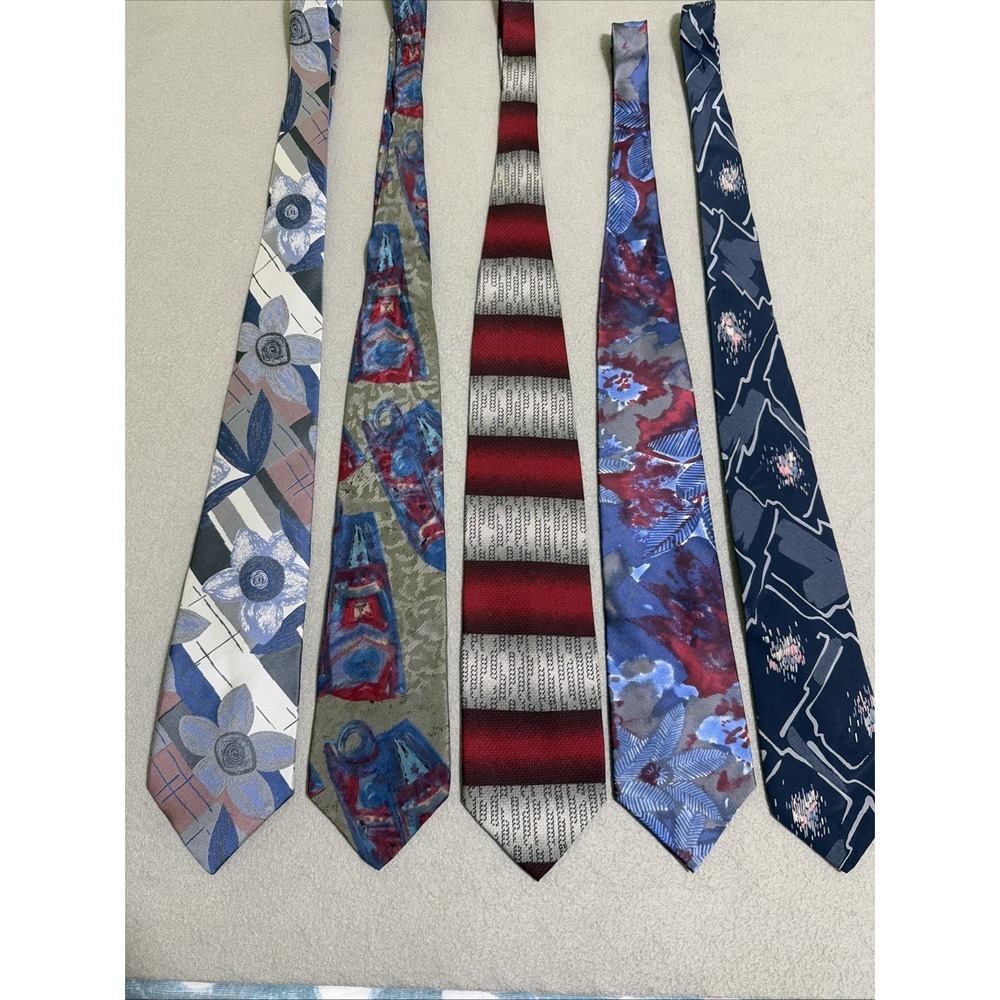 Vtg Mens Tie 80s 90s Courreqes Homme Di Maggio Fratelli IMM Old Money Preppy Lot